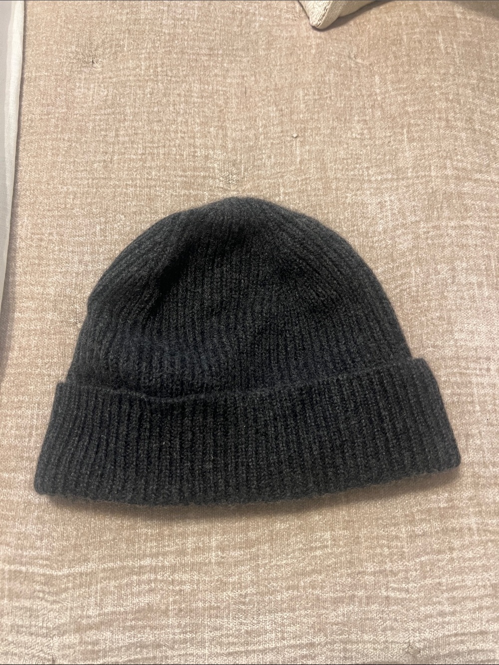 Men’s Ribbed Fold-Over Cashmere Beanie
